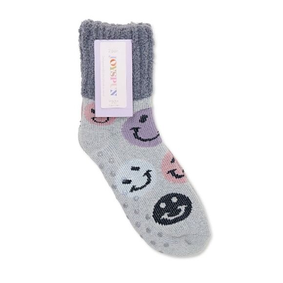 Women's Ultra Soft Fuzzy Lounge Socks 2-Pack Shoe Size 4-10 - Picture 4 of 6